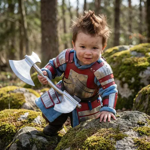 Baby Balmond: Adorable Toddler in Warrior Armor
