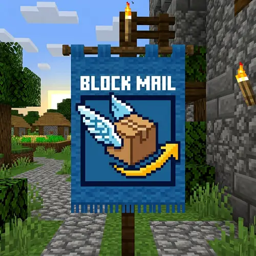 Minecraft Pixel Art Logo for Delivery Services