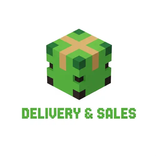Minecraft Pixel Art Logo for Delivery Services