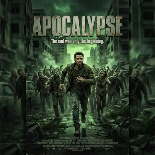 Apocalypse Movie Poster: Fear in a Zombie Horde