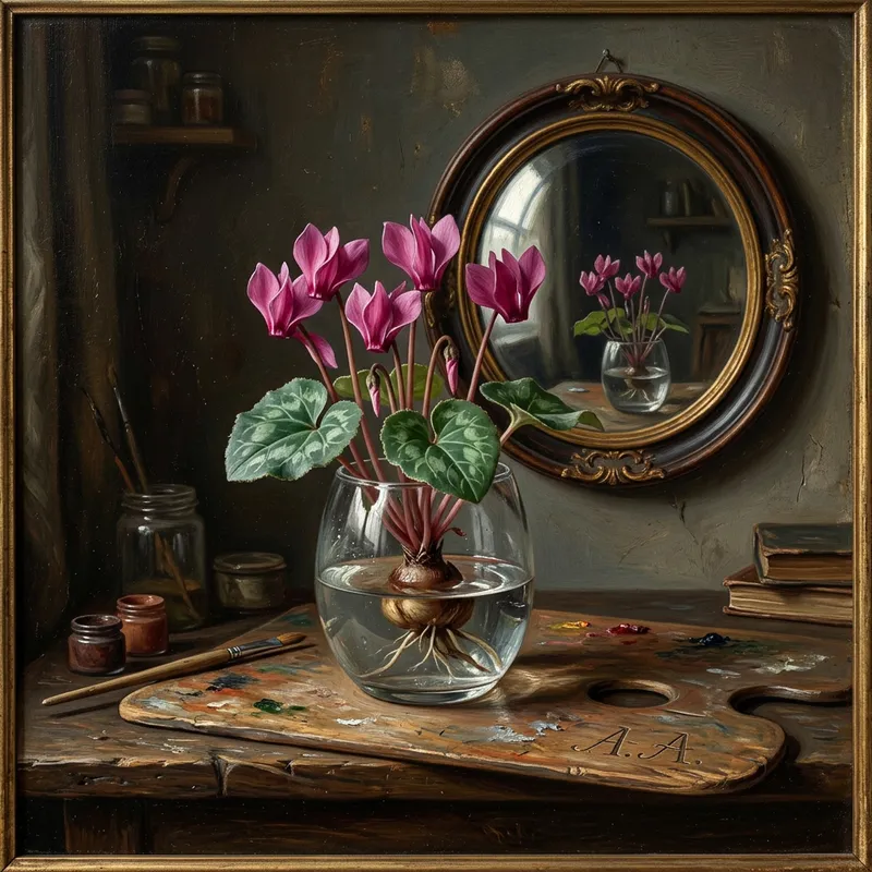 17th Century Dutch Still Life with Cyclamen Flower 17th Century Dutch Still Life with Cyclamen Flower