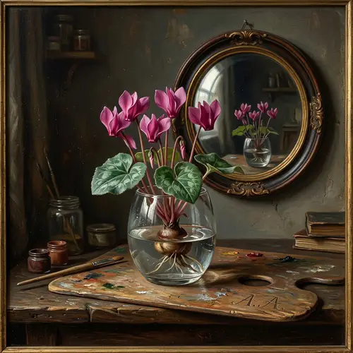 17th Century Dutch Still Life with Cyclamen Flower