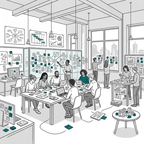 Team-Oriented Modern Workspace Illustration | Productivity & Collaboration