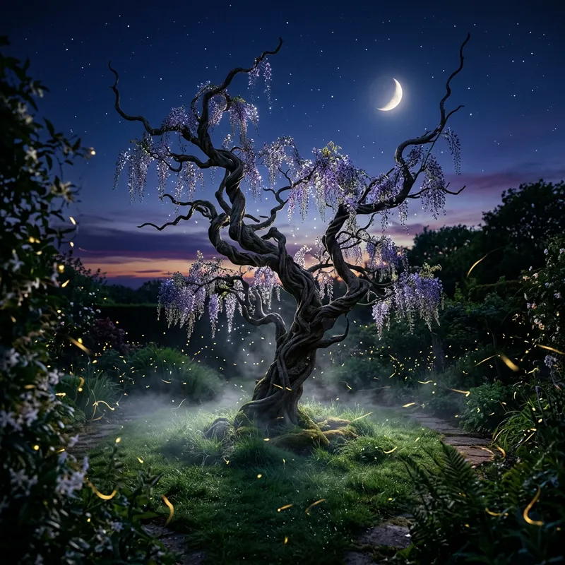 Twilight Garden: Enchanted Beauty at Dusk