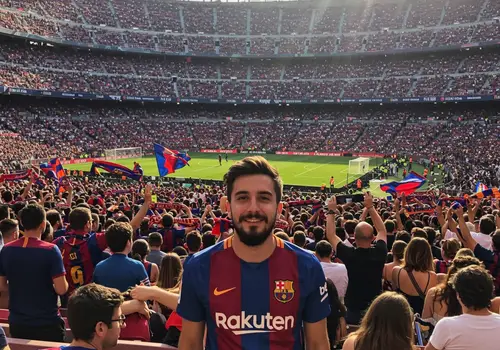 FC Barcelona Fan at Camp Nou Stadium