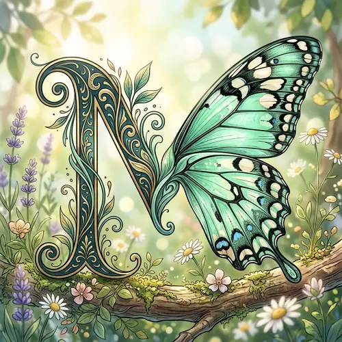 Unique Mint Green Butterfly M Design