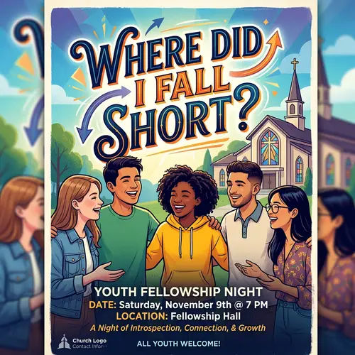 Church Youth Fellowship: Where Did I Fall Short? Poster