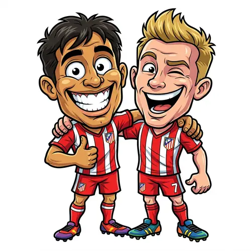 Fun Cartoon Footballer Caricatures for Your Collection