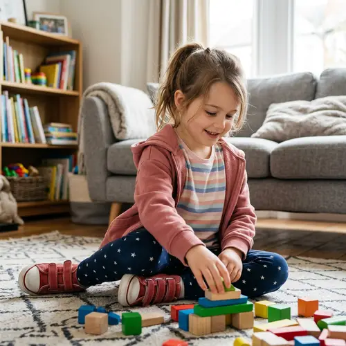 Adorable Little Girl in Stylish Leggings