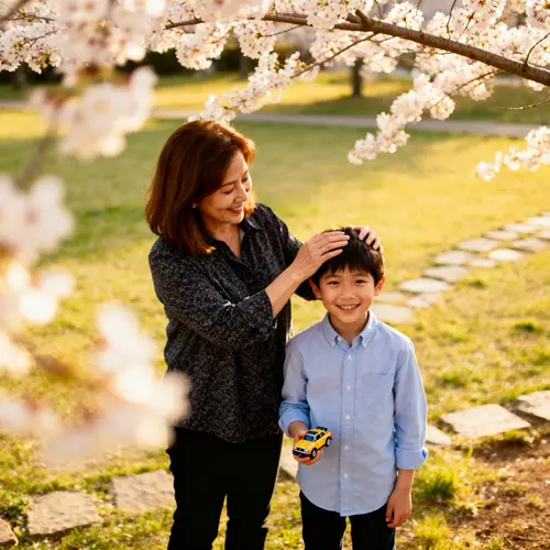 45-Year-Old Mother with Her Son