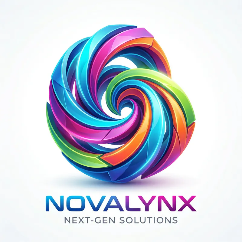 Vibrant 3D Logo Design - Unique Shape & Contrasting Colors