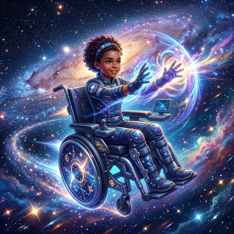Empowering Young Girl's Cosmic Journey and Superpowers Empowering Young Girl's Cosmic Journey and Superpowers