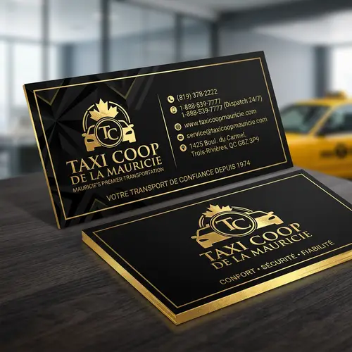 Premium Business Card Design for Taxi Coop de la Mauricie
