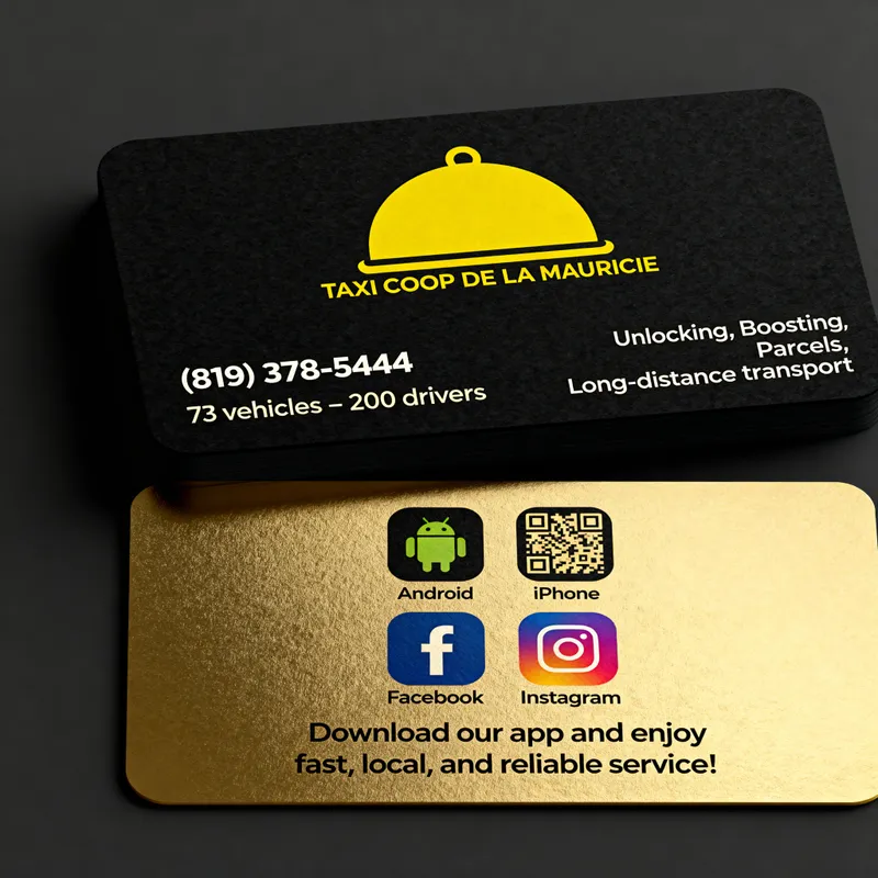 Premium Business Card Design for Taxi Coop de la Mauricie