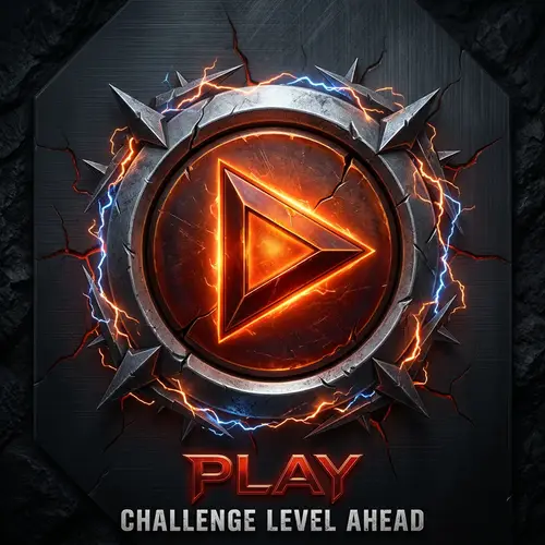Challenging Next Level - Play Button for Intense Gaming Experience