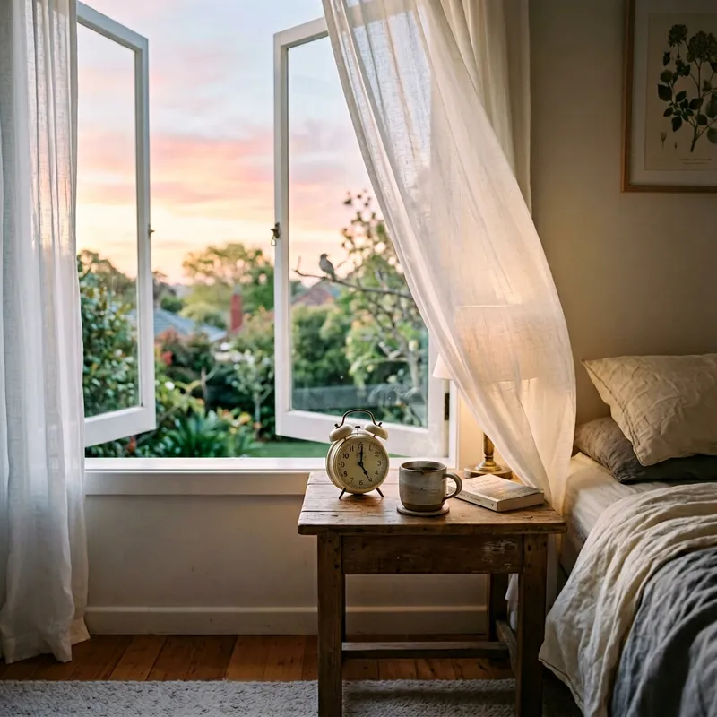 Wake Up Early with Alarm Clock and Coffee