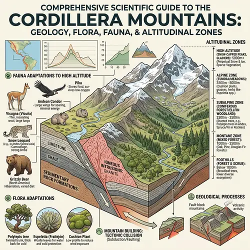 Comprehensive Cordillera Mountains Representation | Flora, Fauna, Terrain