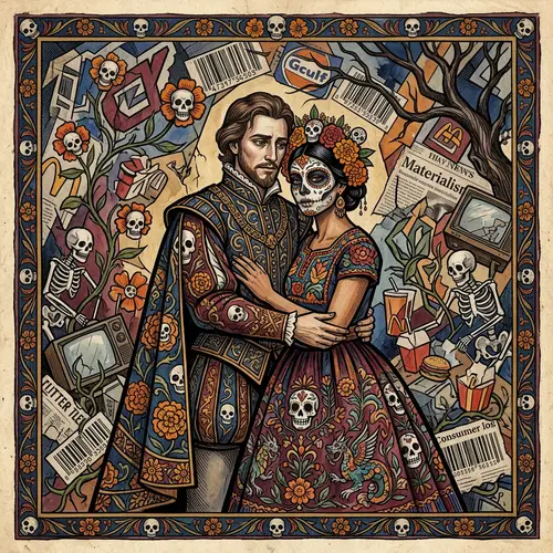 Multifaceted Folk Art Critique: Michelangelo, Rackham, and Day of the Dead Influence