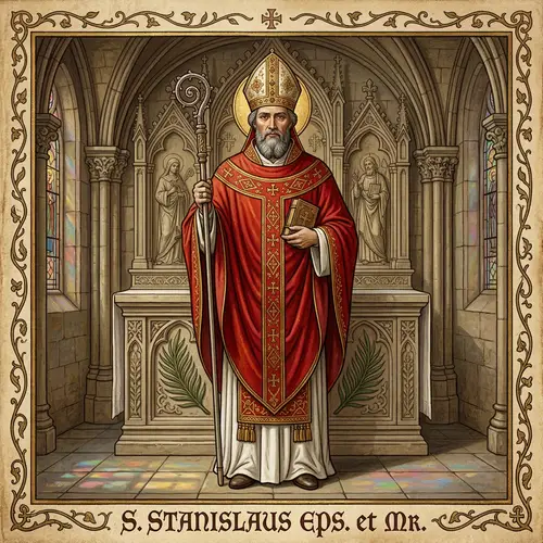 Saint Stanislaus Bishop Martyr Memorial Illustration
