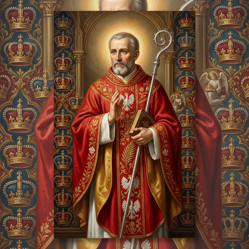 Saint Stanislaus: Bishop & Martyr in Divine Red Chasuble