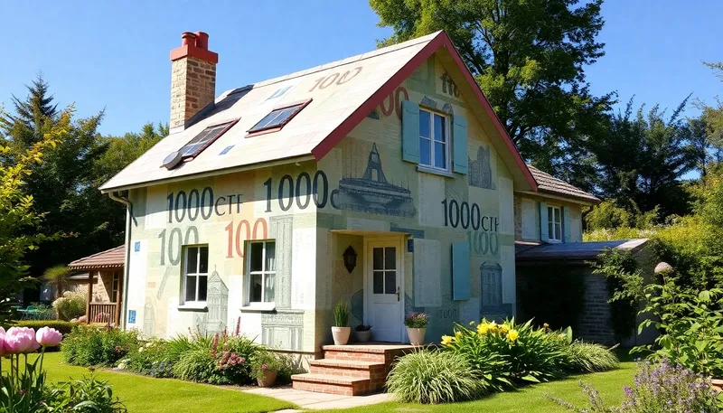 Whimsical Fantasy House of 100€ Banknotes Whimsical Fantasy House of 100€ Banknotes