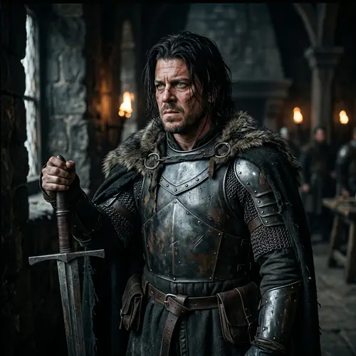 Haunted Warrior Portrait - Fantasy Medieval Art