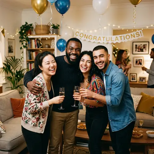 Diverse Friends Celebrating Together