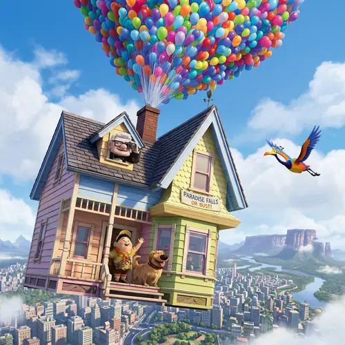 Up-Inspired Adventure with Balloons and Friends