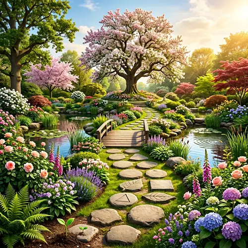 Pathways of Personal Growth | Serene Garden Imagery