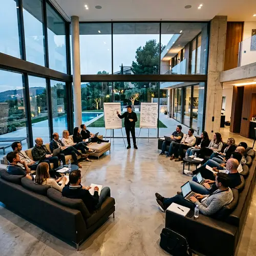 Luxurious Villa Training Session with Mentor and 30 Individuals