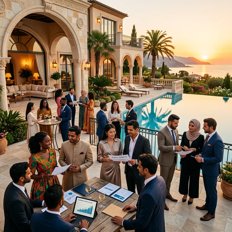 Vibrant Diversity in Investment Gathering at Luxurious Villa