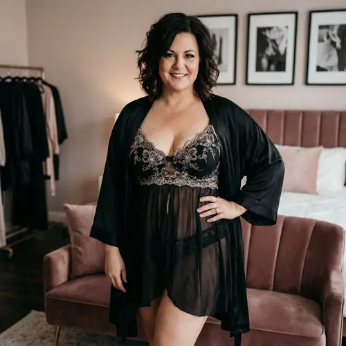 Stunning Curvy MILF in Fashion Lingerie