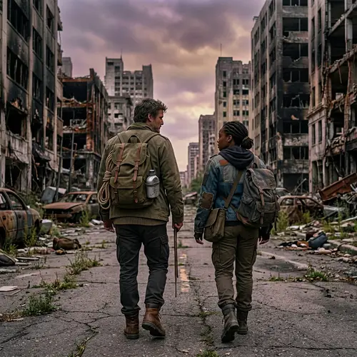 Post-Apocalyptic Survival Scene: Hope and Resilience Amid Desolation