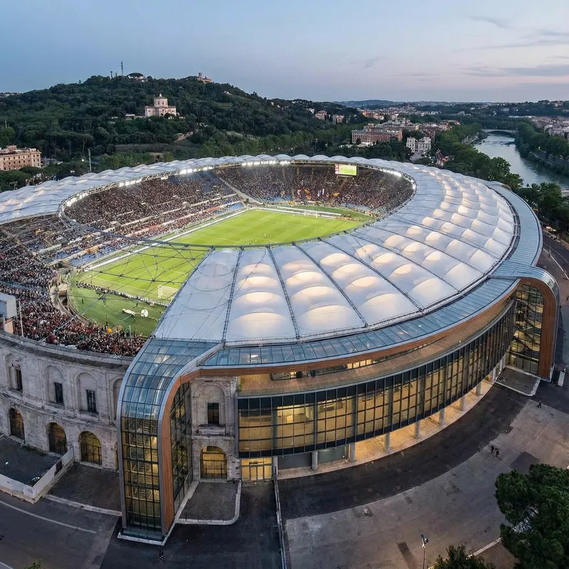 Restyled Olympic Stadium in Rome: New Cover Unveiled