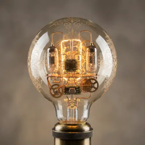 Innovative Light Bulb with Intricate Wiring Inside