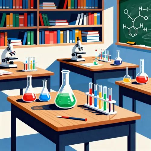 2D Laboratory Background Designs for Creative Projects