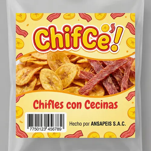 ChifCe: Tasty Chifles with Cecinas Packaging Design