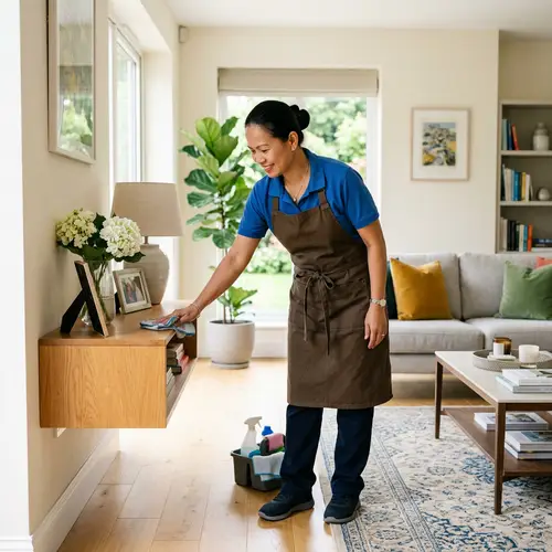Professional Domestic Cleaner | Bright Living Room Cleaning