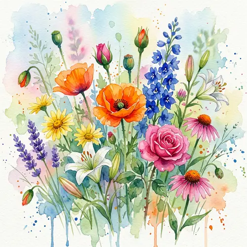 Stunning Watercolor Flower Illustrations