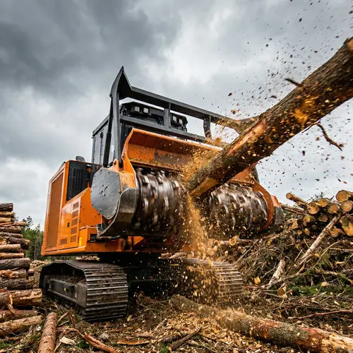 Dynamic Wood Shredding Machine Photography
