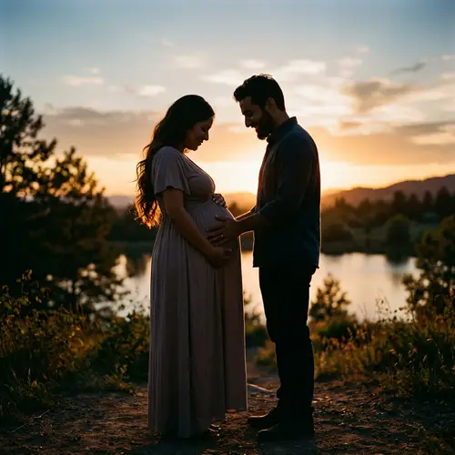 Celebrating Family Bonds in Pregnancy Silhouettes