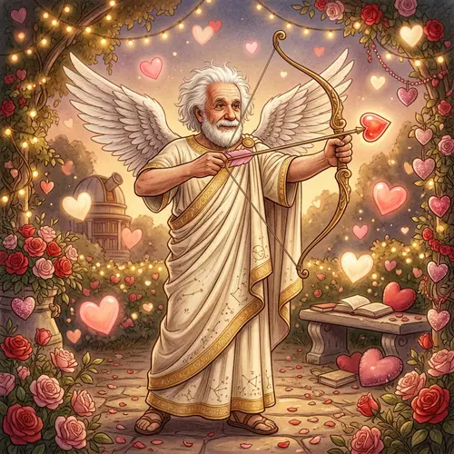 Genius Cupid: Valentine's Archer of Wisdom and Love