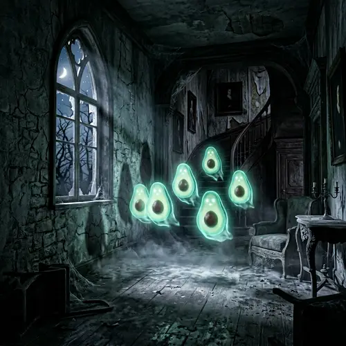Avocado Ghosts Haunting Old House at Night | Mysterious Spirits