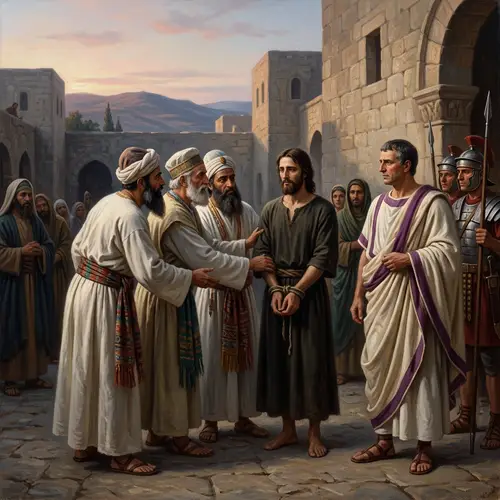 Historic Scene at Dawn in Ancient Israel Oil Painting