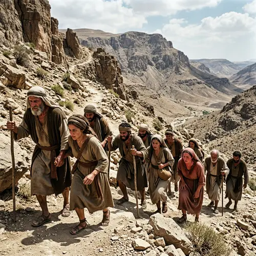 Ancient Israel Mountain Climbers: Historical Depiction of Intense Physical Activity