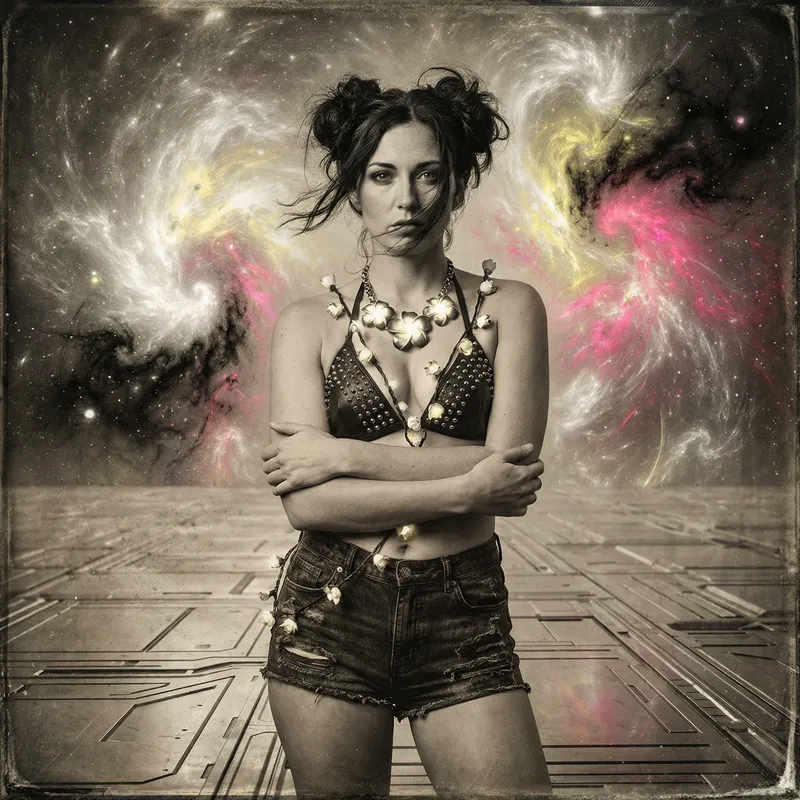 Cyberpunk Rocker in Bikini - Nabila Vergara Style