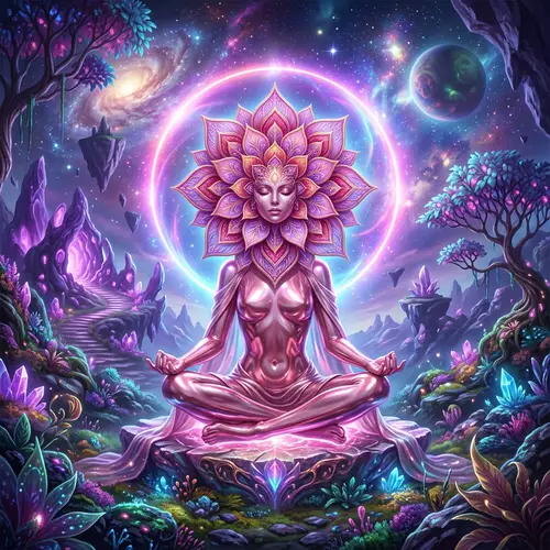 Surreal Floral Humanoid Landscape Art