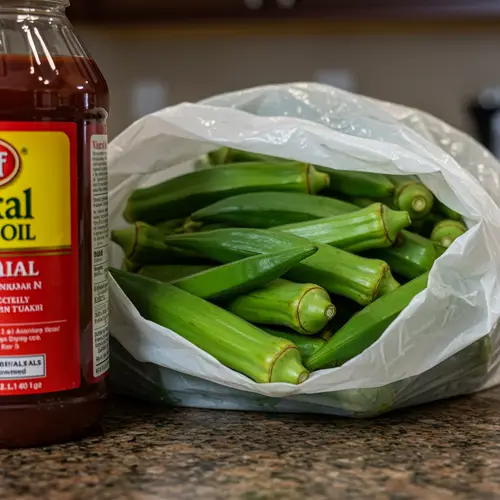 Fresh Okra and Red Palm Oil in Your Kitchen
