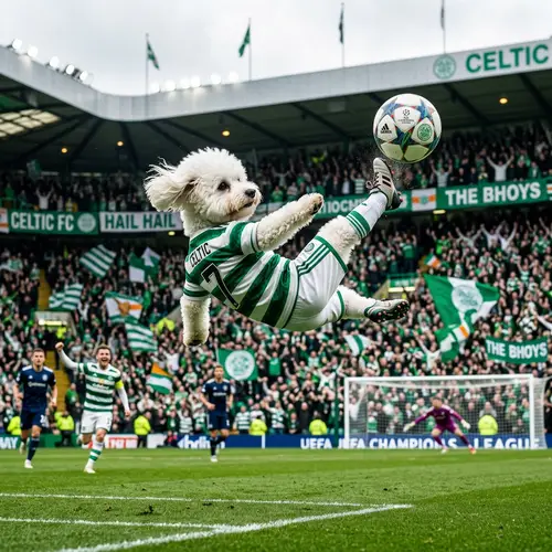 Bichon Frise Football Skills: An Epic Match Scene