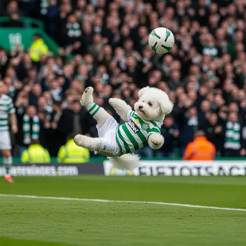 Bichon Frise Football Skills: An Epic Match Scene